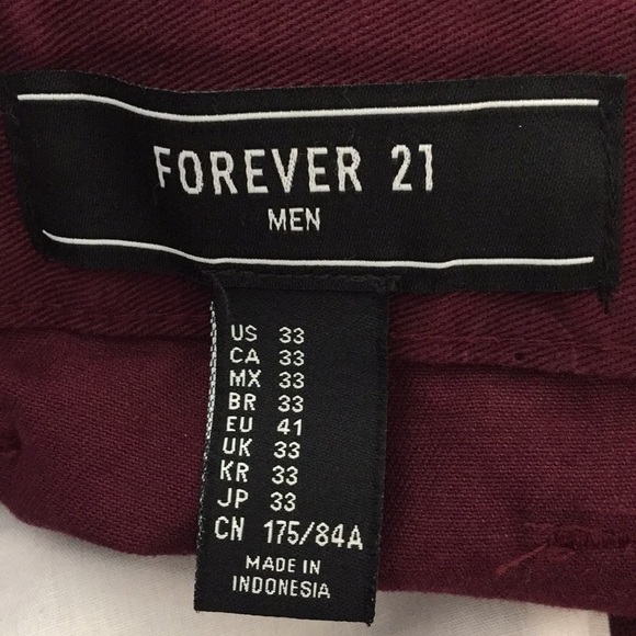Forever 21 Men’s Burgundy Pants size 33 NWT - Picture 9 of 10